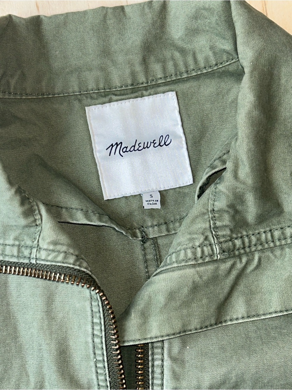 Madewell Women’s Fleet Utility Cotton Jacket in Desert Olive Size Small - Picture 11 of 16